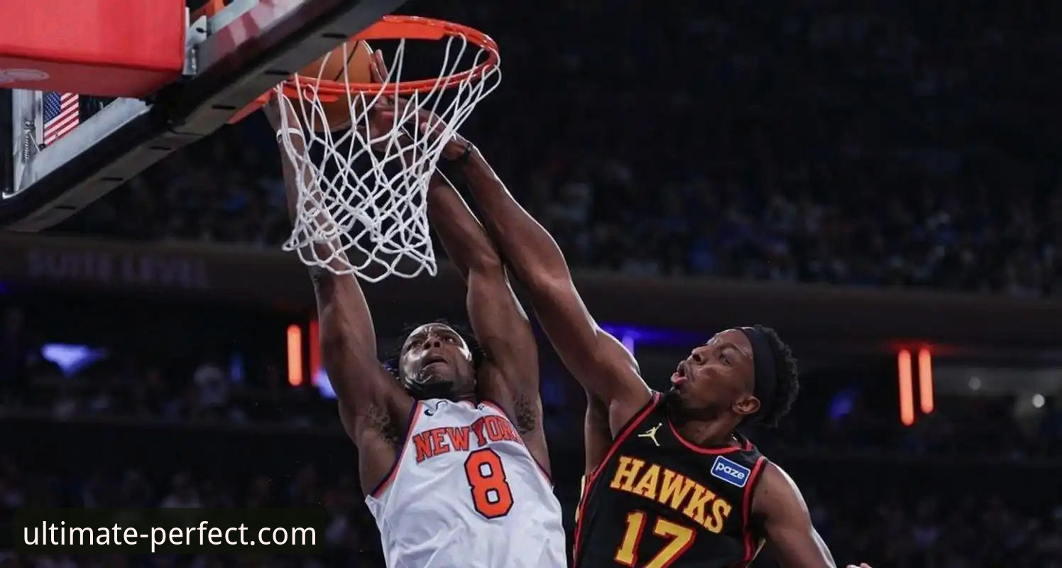 NBA季后赛东部首轮最新动态：尼克斯队史得分纪录大胜老鹰，完美体育365平台见证47分半场奇迹